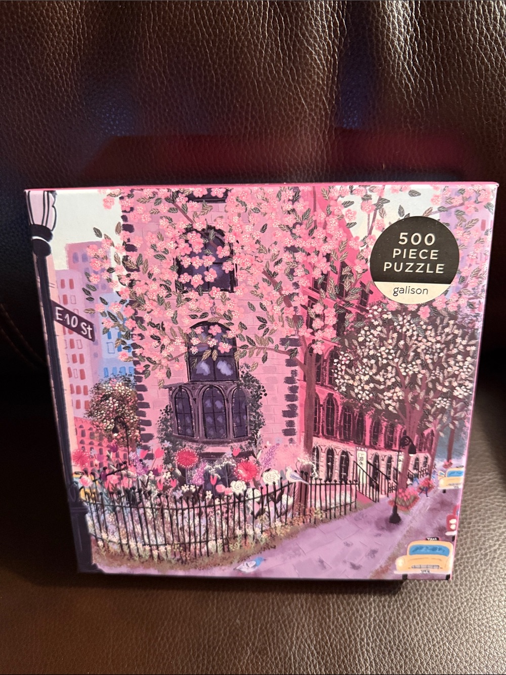 Galison Blooming Streets 500 piece jigsaw puzzle.  Complete with poster